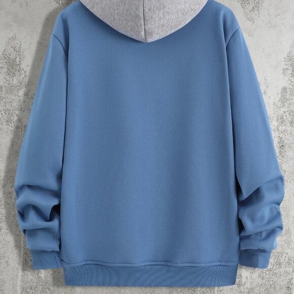 Blue Mens Hoodie - Picture 4 of 6